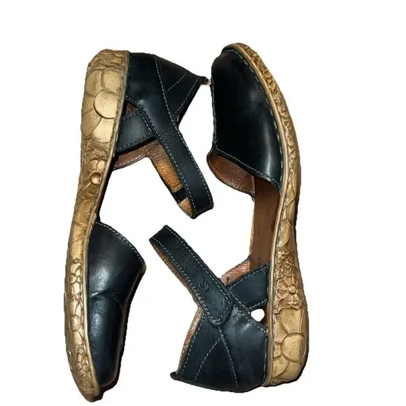 Josef Seibel Rosalie 37 Womens Sandals Sz 6 - 6.5 Leather Hook & Loop Round Toe - Picture 5 of 8
